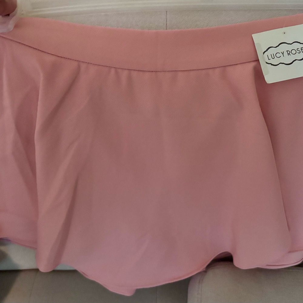 Pink Scalloped Hem Skort